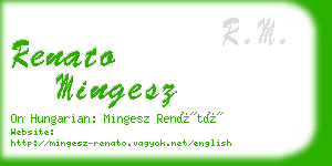 renato mingesz business card